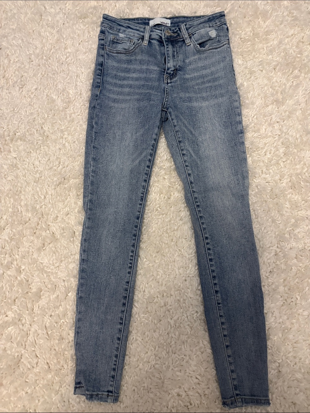 VERVET BY FLYING MONKEY Light Blue High-Rise Skinny Jeans